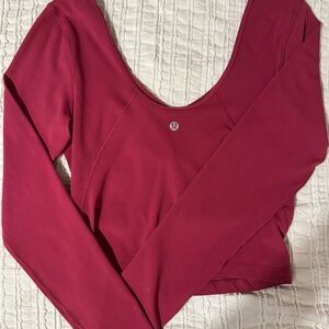 lululemon athletica Women's magenta Long Sleeve Top